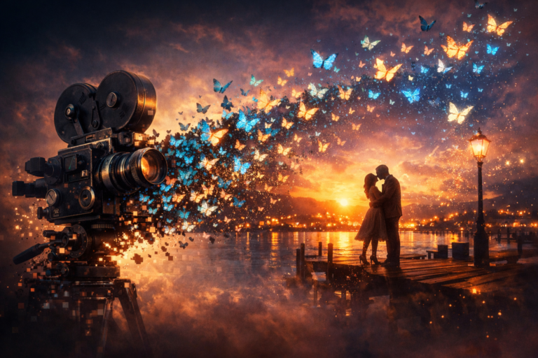 camara grabando dos personas en IA